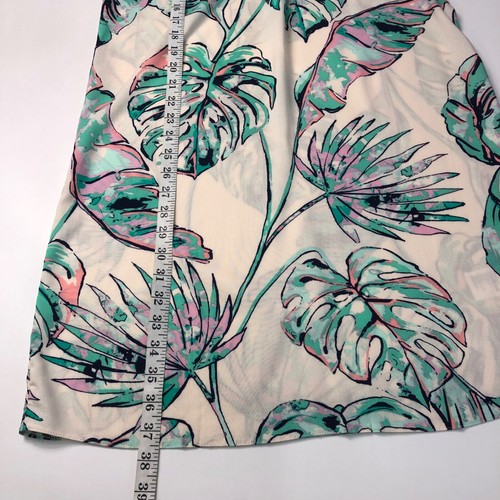 New Principles Damen Elfenbein Palmenmuster Ärmellos Sommer Etuikleid UK 8 EU 36 - Bild 9 von 10