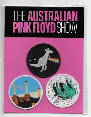 AUSTRALIAN PINK FLOYD 2024 SET OF 3 EMBROIDERED PATCH  SEALED NEVER USED MINT