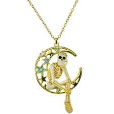 Collar esqueleto KIRKS FOLLY Moon Rider tono dorado