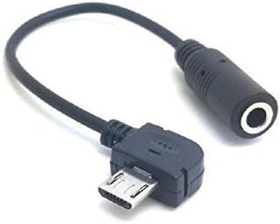 New Black Micro USB Jack to 3.5Mm Headphone Earphone Adapter Socket Audio Cable