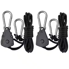 1/8 in. Heavy Duty Ratchet Hanger Adjustable Grow Light Rope Clip Carabiner Ligh