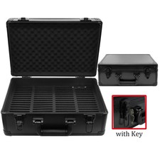Graded Card Storage Box Case for 64 PSA Certified Sport Slabs Protector Lock Key