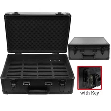 Graded Card Storage Box Case for 64 PSA Certified Sport Slabs Protector Lock Key