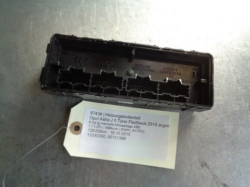 Opel Astra J Heizungsbedienteil 13340390 87404