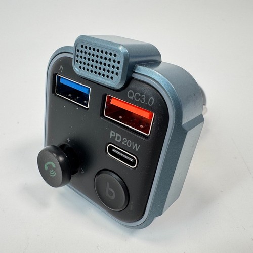 Bluetooth 5.3 Wireless Audio Adapter Fm Transmitter Fast Charging Car Kit