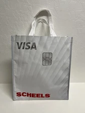 Scheels Outfitters Visa Reusable Poly Plastic Shopping Tote Bag 16x14x7