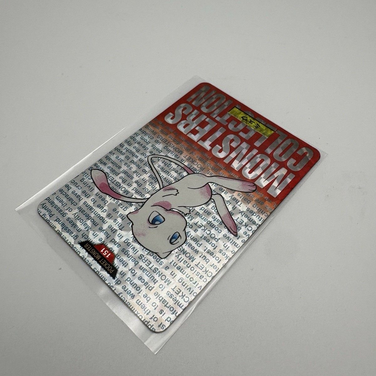 Pokémon card Carddass Mew 151 Mewtwo 150 Red Holo PRISM Bandai
