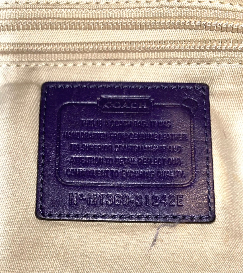 Coach Bolso de Hombro Mujer Piel Morado con Cierre de Cremallera Foto 3 de 4