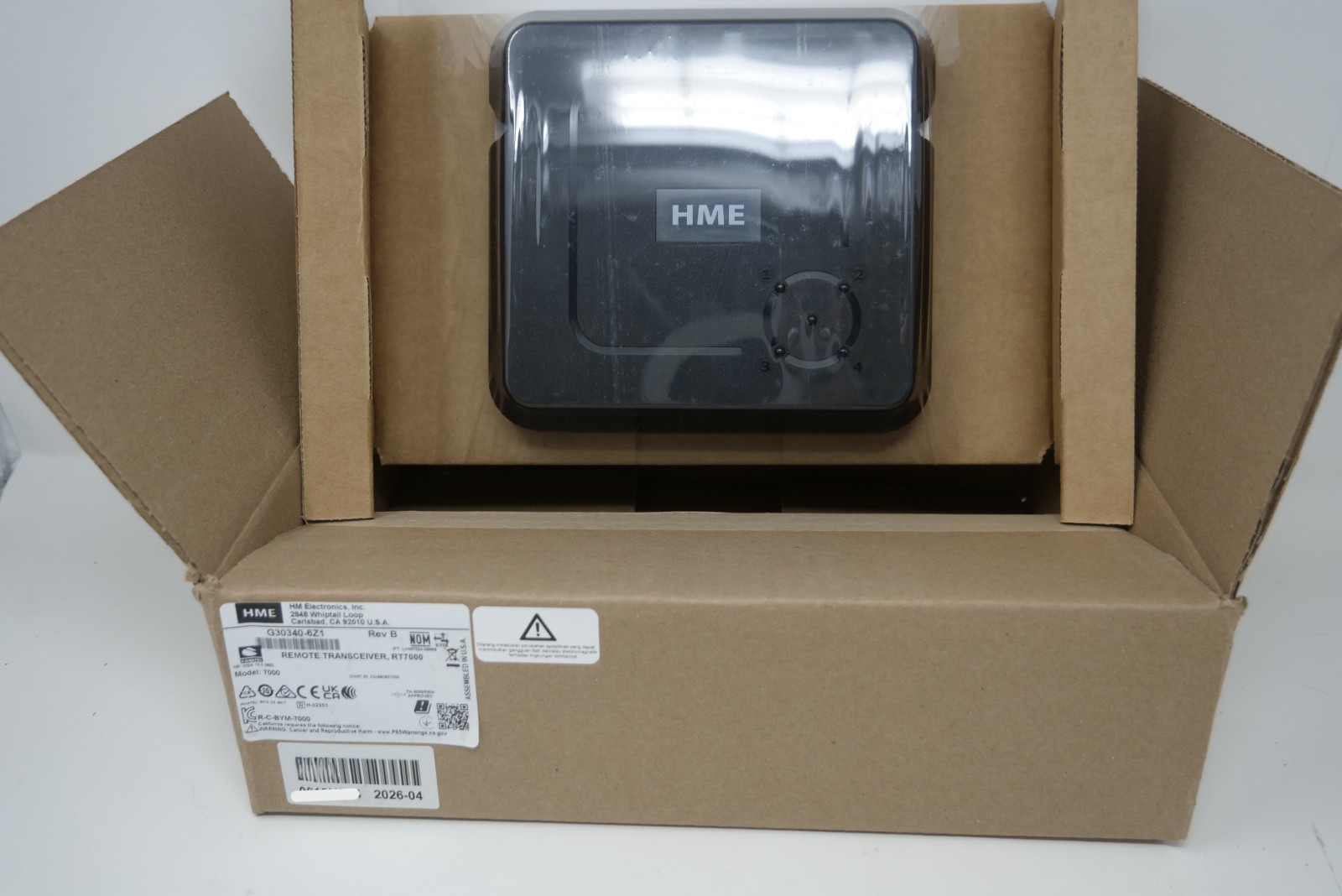 HME Remote Transceiver RT7000 Model-7000 G30340-6Z1