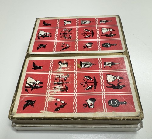 Vintage Canasta Playing Cards in Box With Rose Design With 4 Jokers No. 66 W.P. - Picture 13 of 14