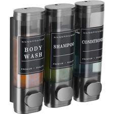 Shower Soap Dispenser Wall Mounted No Drill Shampoo Dispenser for Shower Wall...