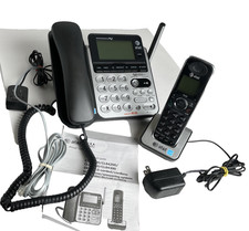 AT T CL84100 DECT 6.0 Corded Base Black/Silver w/ cord  Cordless Phone w/ Dock