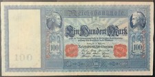 1910 GERMANY PAPER MONEY - 100 MARK LARGE BANKNOTE!