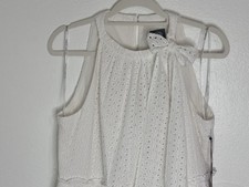 Vince Camuto White Eyelet Dress NWT Size 12