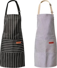 Adjustable Kitchen Chef Apron with Pockets Cooking BBQ Bib for Men and Women