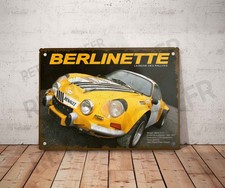 Plaque métal vintage Alpine A110 Enseigne Garage Décoration Déco Berlinette