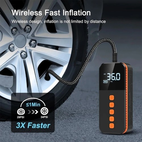With LED Light Electric Air Pump Air Compressor For Car/Motorcycle/Bicycle - Picture 9 of 12