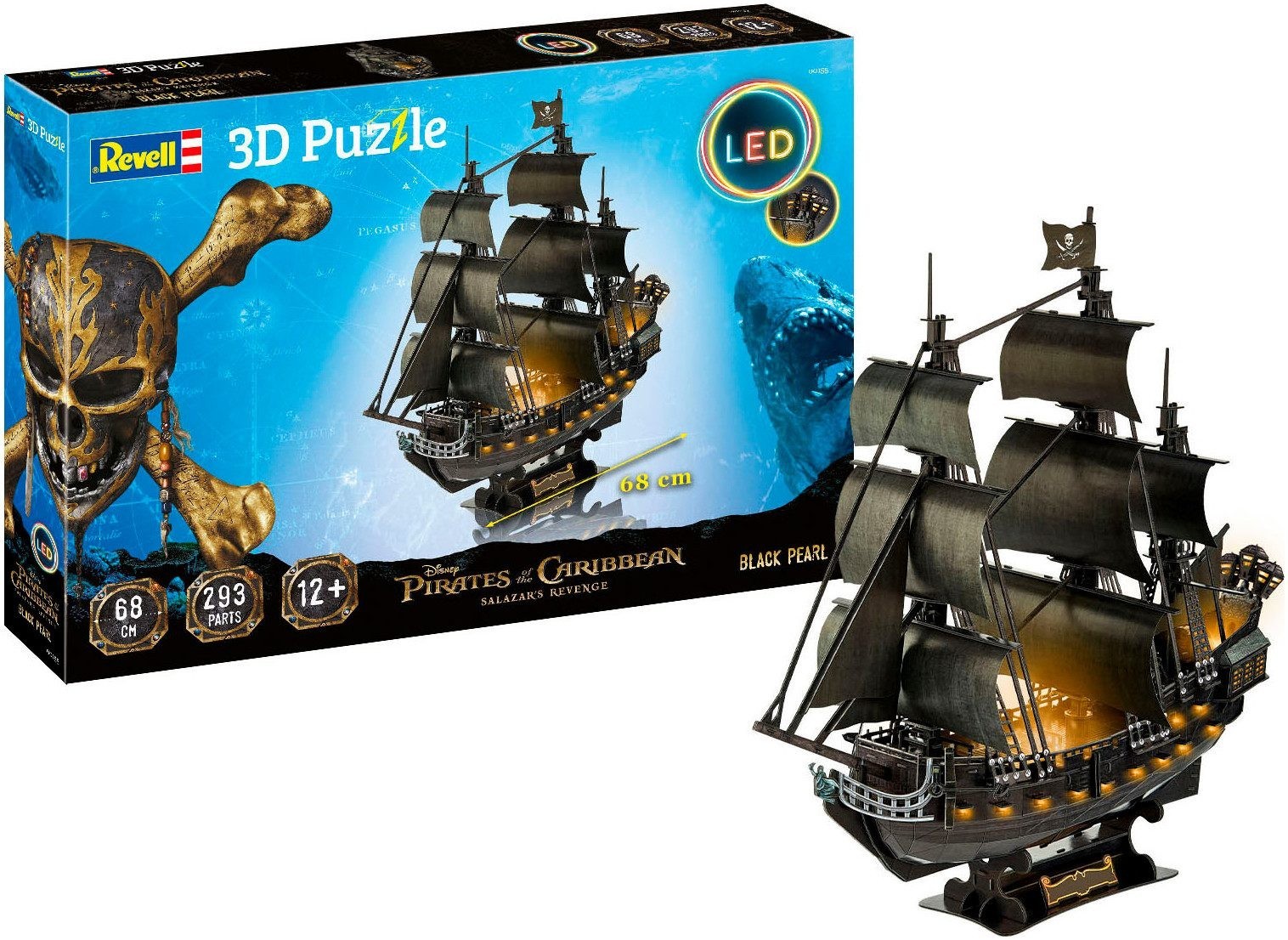 Revell Grau 3D Puzzle Black Pearl Led Edition - Image 2