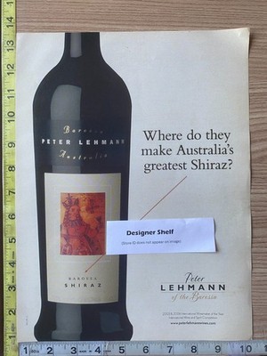 Peter Lehmann Shiraz Barossa Wines 2006 Magazine Print Advertisement