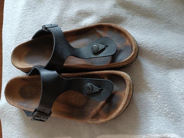 Women Birkenstock Flip Flops Black 35