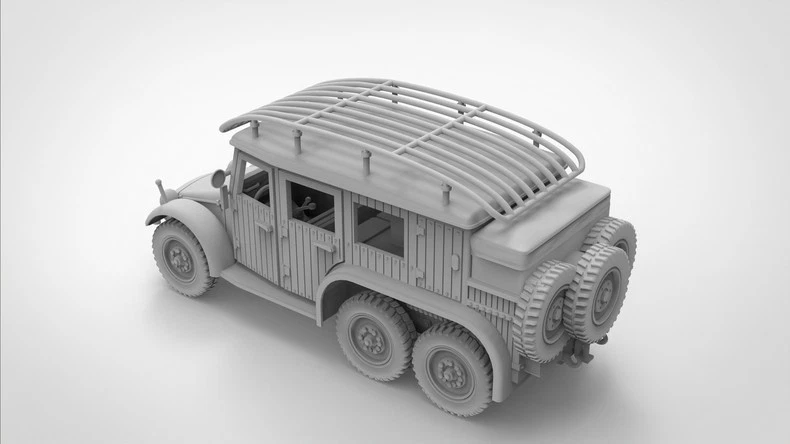 3D Printing 1/72 German Krupp L2H143 Model Kfz.19 Radio Vehicle Unpainted - Image 4 of 4