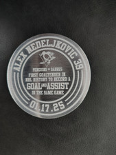 PITTSBURGH PENGUINS ALEX NEDELJKOVIC COMMERATIVE PUCK PARMA, OHIO PIRATES PITT