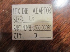 1-1/2" Die Adapter / Holder - 2" Hex Outside Width - 11/16" Height - 2Set Screws