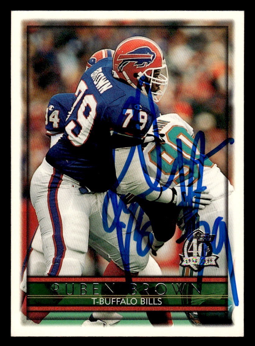 1996 Topps Football #307 Ruben Brown Signed Autograph (no COA)