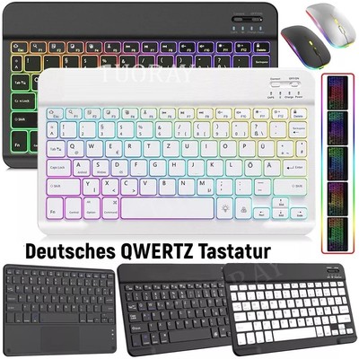 Kabellose QWERTZ Tastatur Maus Für Amazon Fire Max 11'' HD 10/10 Plus 13th 2023