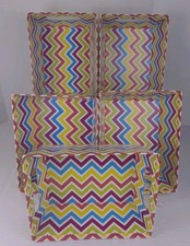 Brother Sister Design Studio Cardboard Chevron Pattern Storage Baskets Lot Of 5