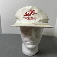 Vintage Diet Coke Rope Snapback Trucker Hat Coca Cola 80s One Size