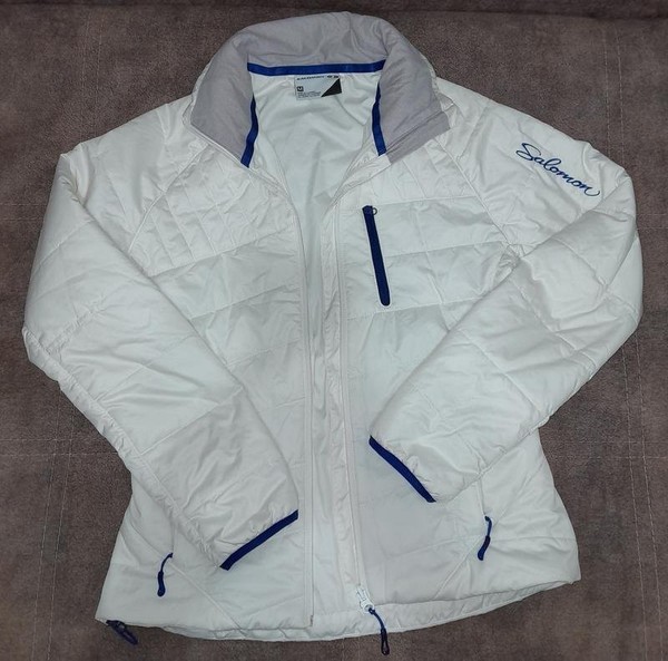 Women Salomon Jacket White Nylon M