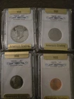 1997-S Proof Cameo 50c, 25c, 5c, 1c, - All PR70CAM - 4 coins, No 10c.