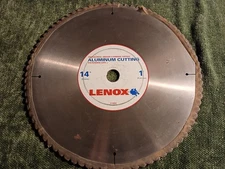 Lenox 21892 Circular Saw Blade 14" w/ 1" Arbor 80T Carbide Tip Aluminum Cutting