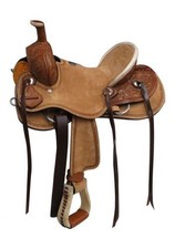 Youth Hard Seat Roper Style Western Saddle Floral Tooling 12" NEW