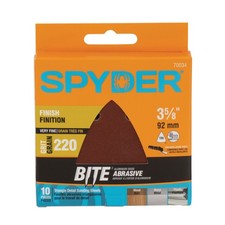 Spyder 3-5/8 in. 220-Grit Triangle Detail Sanding Sheets 10-Pack 70034