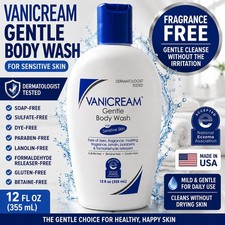 Vanicream Gentle Body Wash 12 oz Sensitive Skin Fragrance Free Dermatologist