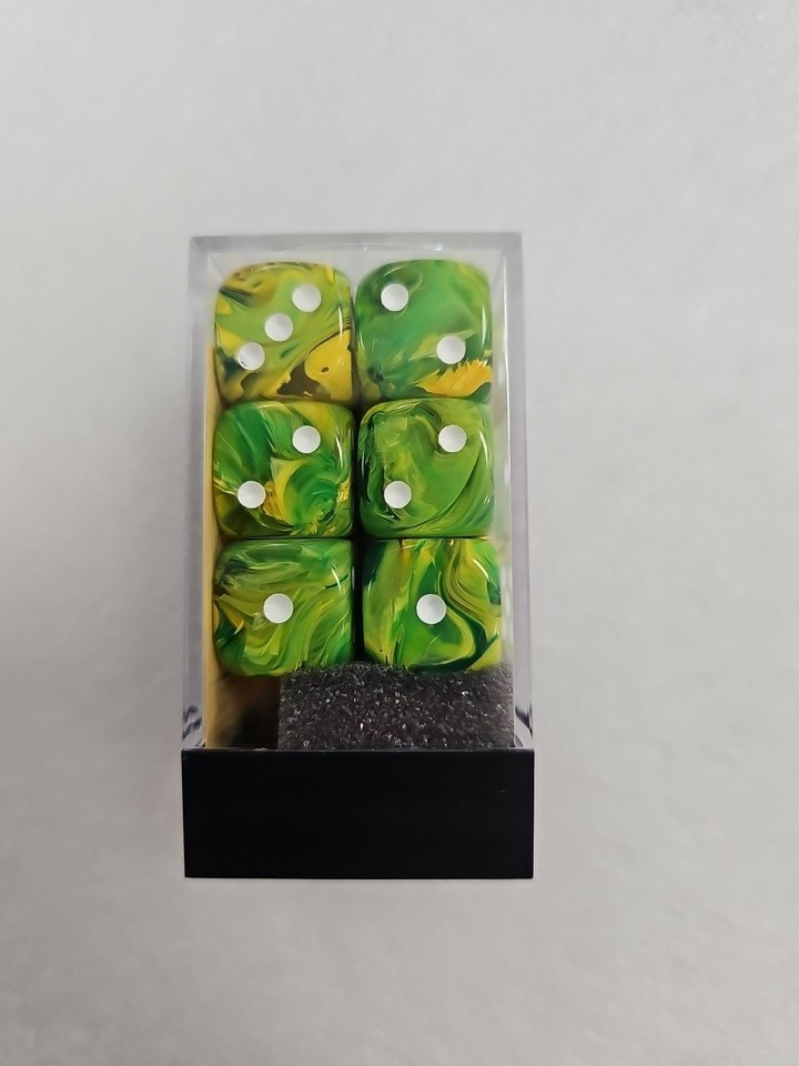 16mm Dadi Da Gioco WeLoveBeads - D6 Verde/Bianco 16 Mm Made In Germany Dadi D6 - Foto 10