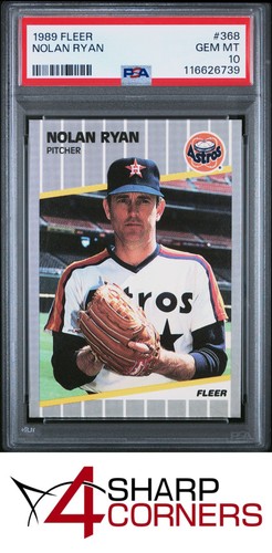 1989 FLEER #368 NOLAN RYAN ASTROS HOF PSA 10