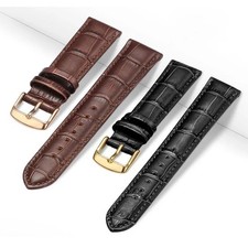 Genuine Leather Mens Watch Strap Band Brown Black 12mm 14mm 16mm 18mm 20mm 22mm