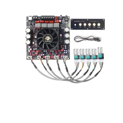 Bluetooth 5.2 Power Amplifier Board 2.1 Channel 1200W with DIY Speaker Panel