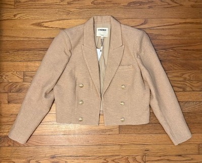 NWT L'AGENCE Inez Cropped Blazer Almond (size: 14)