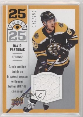2018-19 Upper Deck 25 Under 25 Jersey 152/250 David Pastrnak #U25-9 w9e