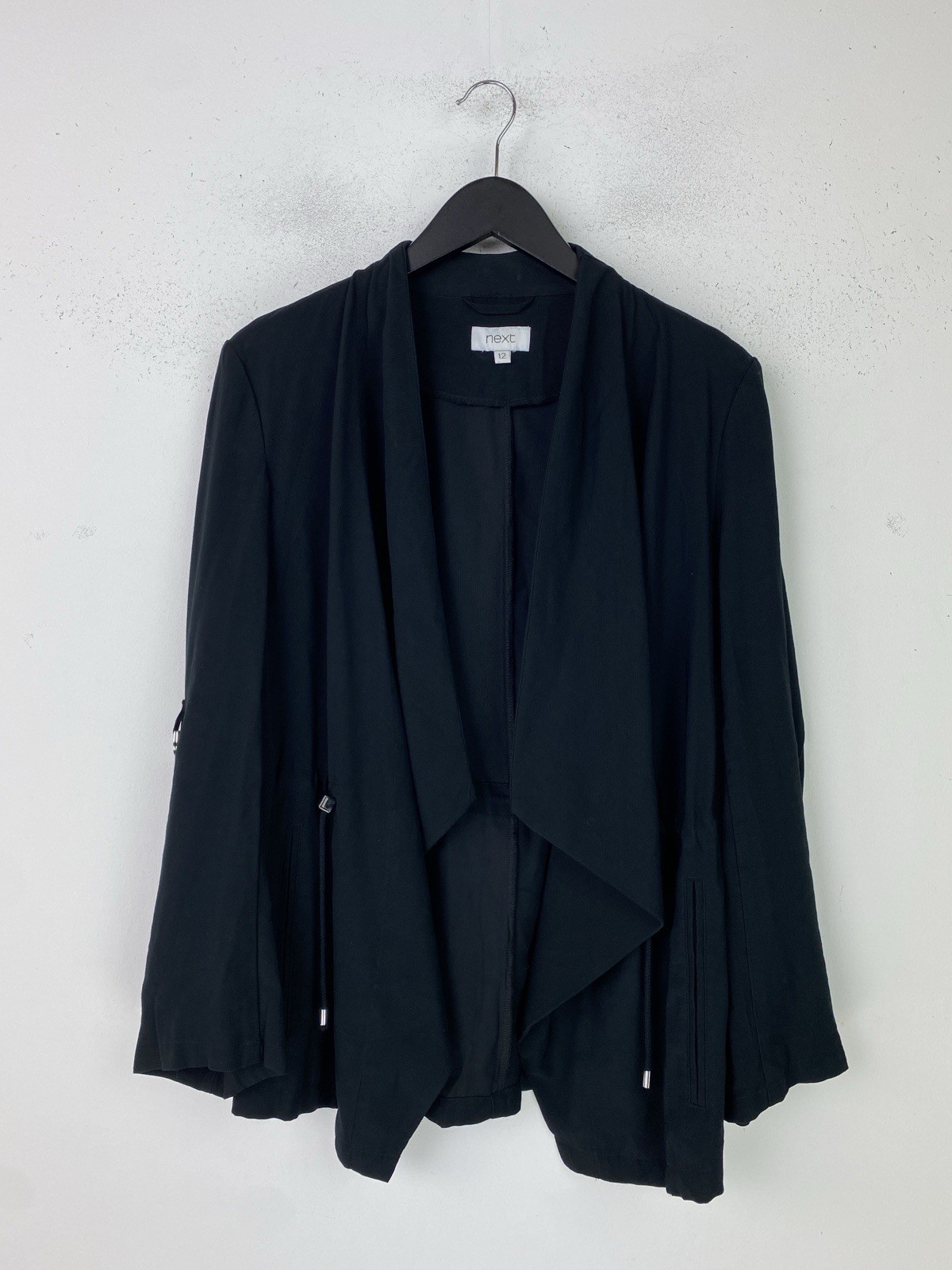 Next Black Plain Waterfall Jacket Lightweight Lon… - image 1