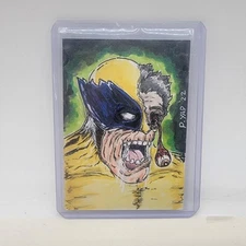 Zombie Wolverine Sketchcard - 1 of 1 Original Art on Cardstock 2.5x3.5 By P. YAP