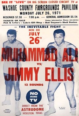 13148.Wall Decoration Poster.Interior.Vintage Boxing fight.Ali Jimmy Ellis 1971