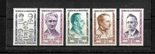 Timbres Neuf : Série n° 1198 à 1202 - Héros de Résistance (III) - 1959 Neuf**