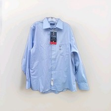 Chap Ultimate Non-Iron Regular Fit Dress Shirt (34-35) Blue Mist Button Collared