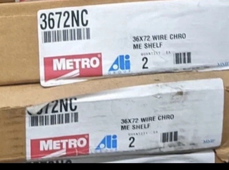Metro Super Erecta супер широкий хром (4) полки блок, новый открытая коробка 3672NC - Изображение 2 из 4