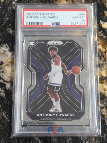 2020 Anthony Edwards RC #258 Panini Prizm PSA 10 Gem Mint